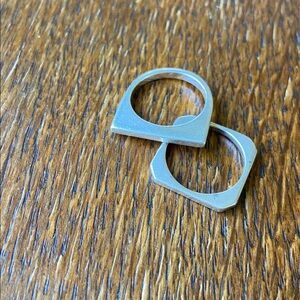 Modernist Sterling Silver Stacker rings 6.5